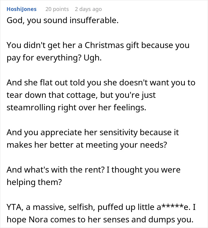 Woman Refuses To Sleep In Same Bed As BF After He Reveals Her Xmas Gift