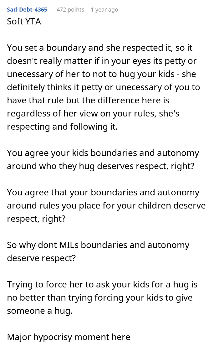 Mother-In-Law Calls Woman&rsquo;s Consent Rules For Her Kids &ldquo;Dumb&rdquo;, Gets Called Out