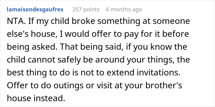 Dad Is Furious His Sister Is Asking Him For $4k In Damages After Nephew Wreaks Havoc