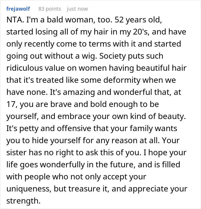 Teen Is Shocked At Sister&rsquo;s Audacity For Asking Her To Wear A Wig At Her Wedding