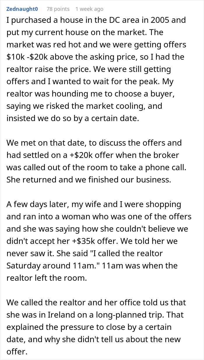 Woman Has Enough Of Annoying Realtor And Just Buys Another House, Sending Him Into Panic