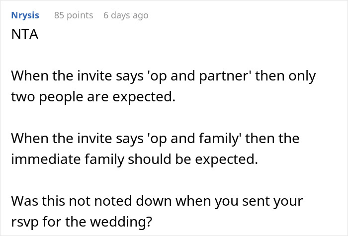 &ldquo;Am I A [Jerk] For Bringing 6 People With Me To My Niece&rsquo;s Wedding?&rdquo;