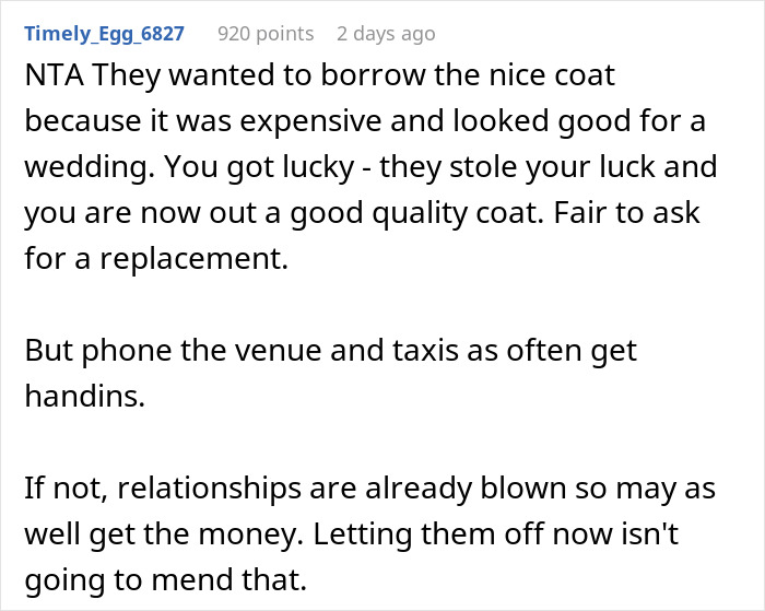 Man Refuses To Back Down After Fianc&eacute;e&rsquo;s Family Turn On Him Over $700 Coat