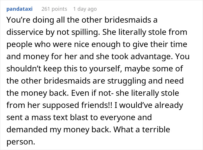 Bridesmaid Finds Out Bride Pocketed $7k From Bridal Party, Exposes Her In A Group Chat Bridesmaid Finds Out Bride Pocketed $7k From Bridal Party, Exposes Her In A Group Chat