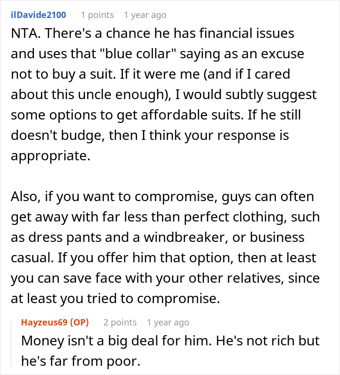 Uncle Refuses To Dress Up Because Of His Profession, Woman Denies Him An Invitation To Her Wedding