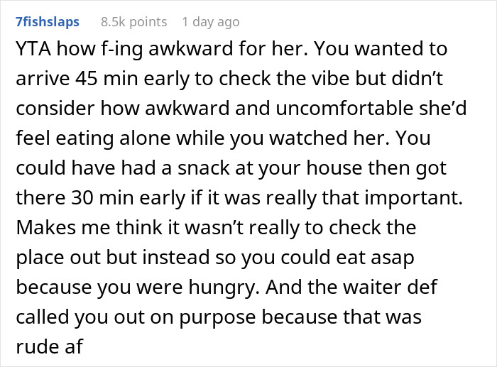 Guy Doesn't Understand Why Date Got Upset He Ate Without Her, The Internet Doesn&rsquo;t Hold Back