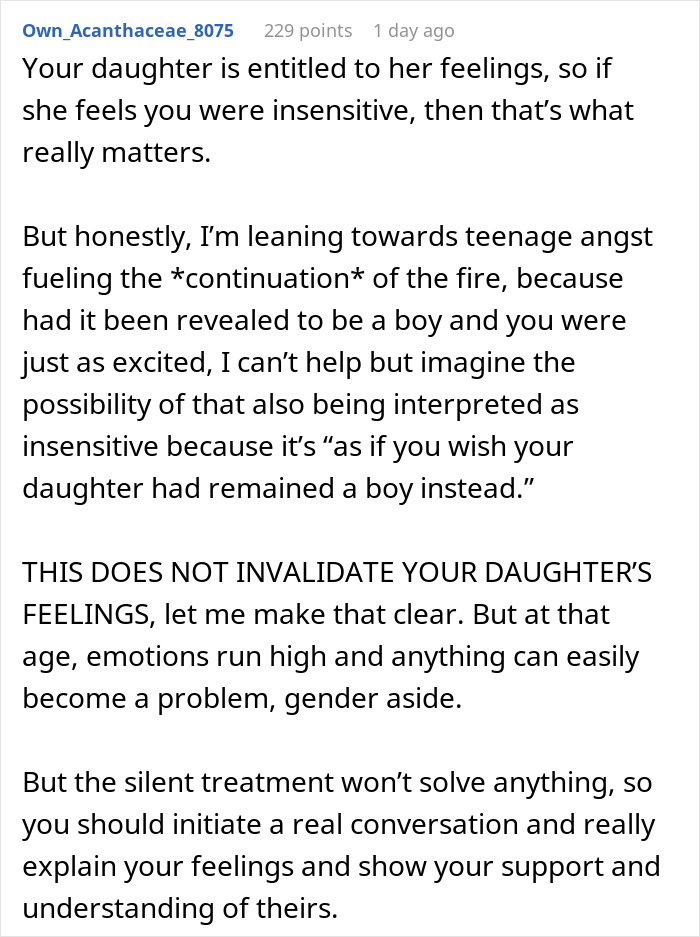 Mom Is Overjoyed To Be Pregnant With A Girl, Her Trans Daughter Feels It&rsquo;s Insensitive To Her