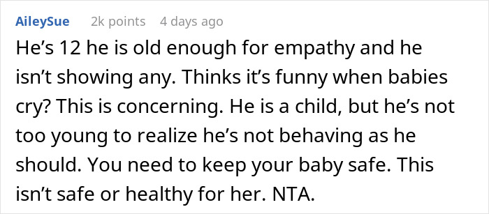 Man Refuses To Stop 12 Y.O. From Scaring Their New Baby, Mom Serves Them An Eviction Notice Man Refuses To Stop 12 Y.O. From Scaring Their New Baby, Mom Serves Them An Eviction Notice