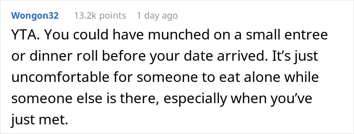 Guy Doesn't Understand Why Date Got Upset He Ate Without Her, The Internet Doesn&rsquo;t Hold Back