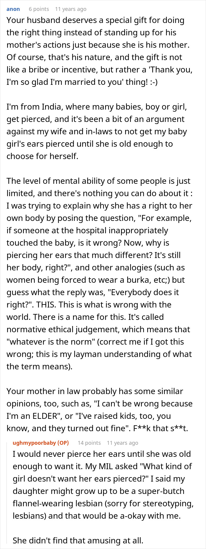 Woman Refuses To Let MIL Babysit Anymore After She Pierced Newborn’s Ears Without Approval Woman Refuses To Let MIL Babysit Anymore After She Pierced Newborn’s Ears Without Approval