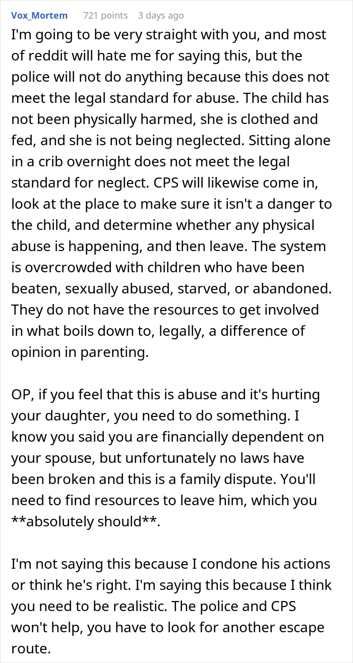 Wife Wonders If She Should Call The Police After Seeing How Her Husband Sleep Trains Their Baby Wife Wonders If She Should Call The Police After Seeing How Her Husband Sleep Trains Their Baby