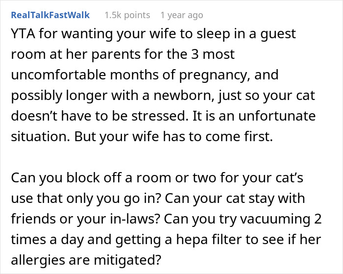 Man Disappoints Wife By Suggesting She Move Out To Avoid Moving His Senior Cat She&rsquo;s Allergic To