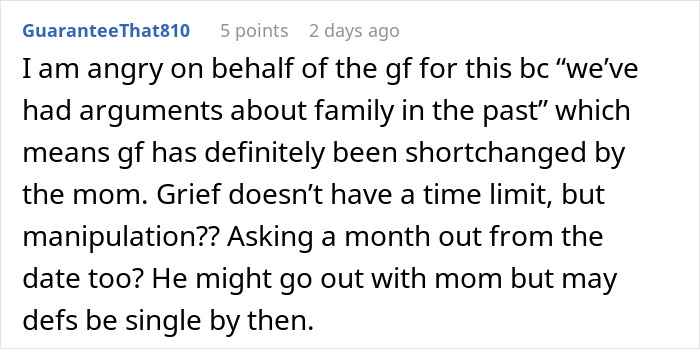Guy Asks If He&rsquo;d Be A Jerk To Spend Valentine&rsquo;s With Mom Instead Of GF, Gets A Reality Check