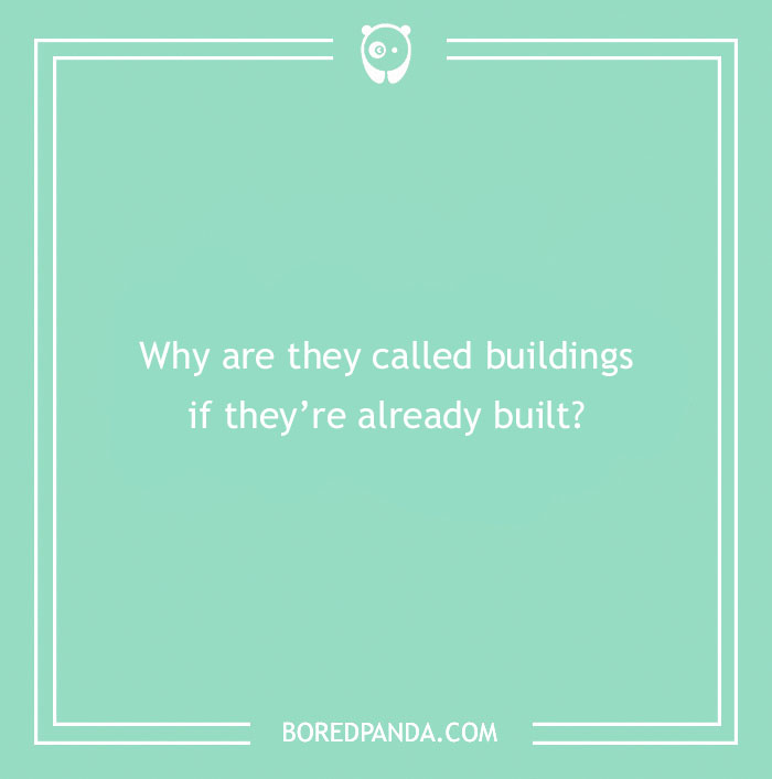 Confusing question about the word buildings and language puzzles to make your brain hurt and think deeply
