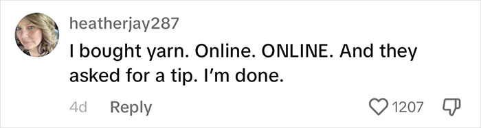 Woman Leaves Store Flabbergasted After Being Asked To Tip 25%