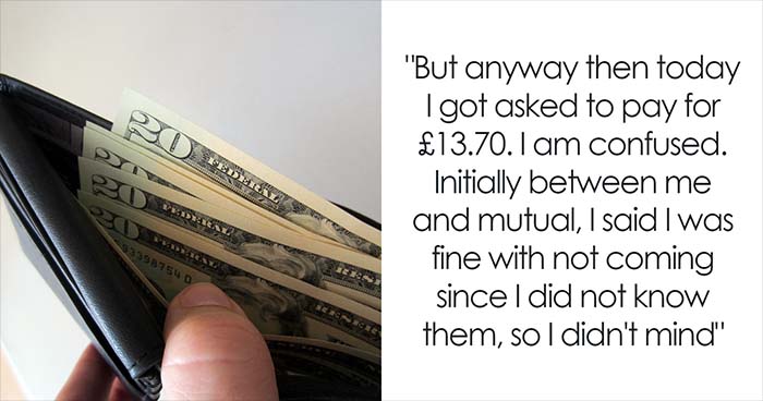 Person Has To Pay $17 For A Dinner Party They Assumed Was Free, Gets Mad And Vents Online