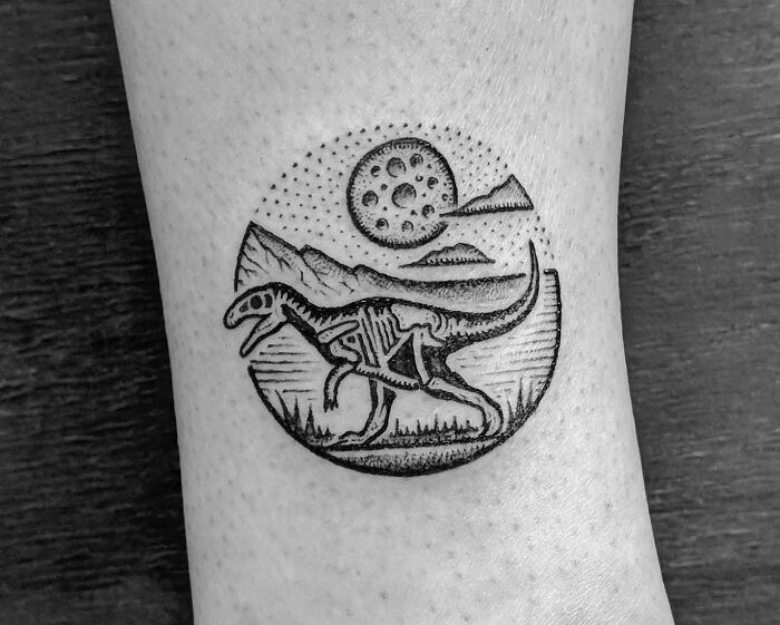 First Tattoo. Love This Little Dinosaur