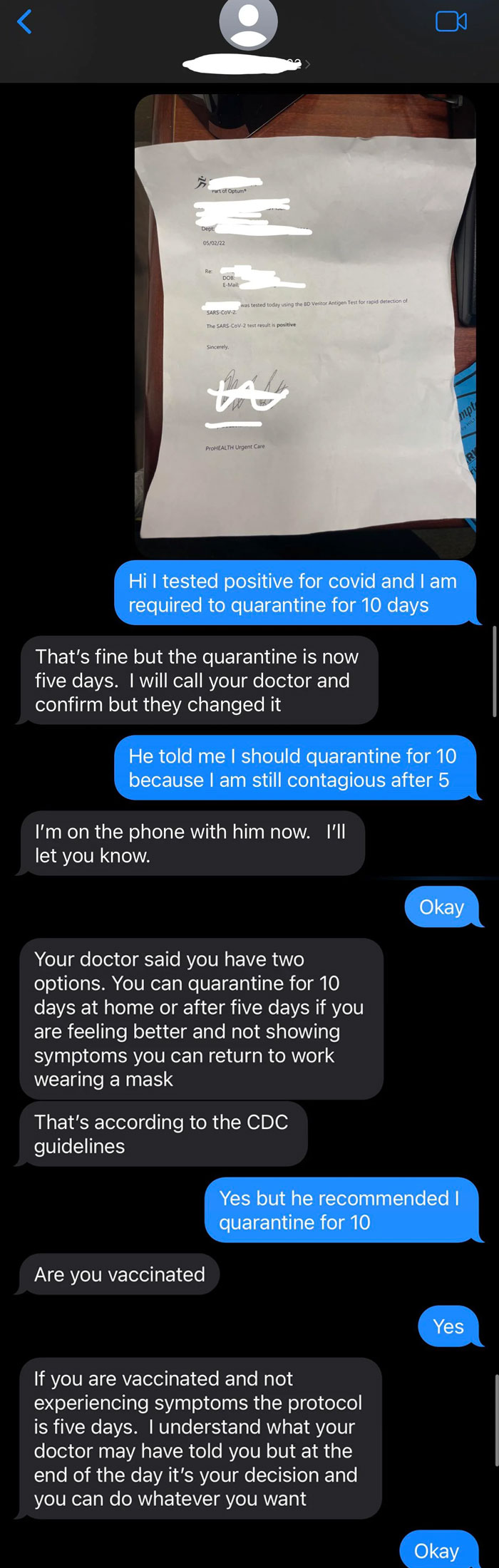 Boss Called My Dr When I Was 17 When I Tested Positive For Covid