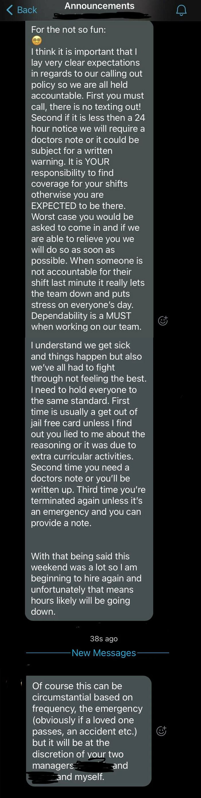 Dunkin’ Donuts Boss After Some Weekend Call Outs