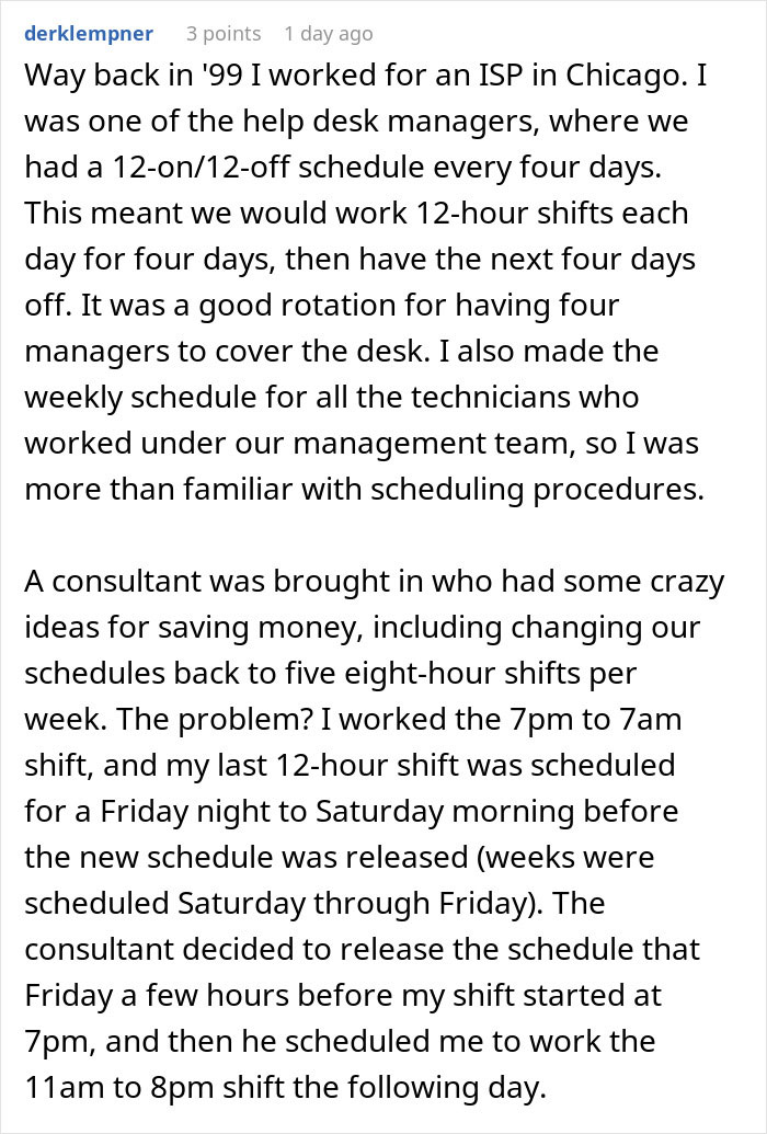 "Close At 11 PM, Open At 5 AM": Management Refuses To Let Employee Switch Schedules, Regrets It