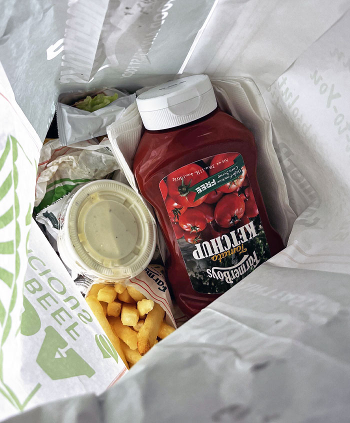 I Asked For A Lot Of Ketchup At The Farmer Boys, And They Gave Me The Entire Bottle