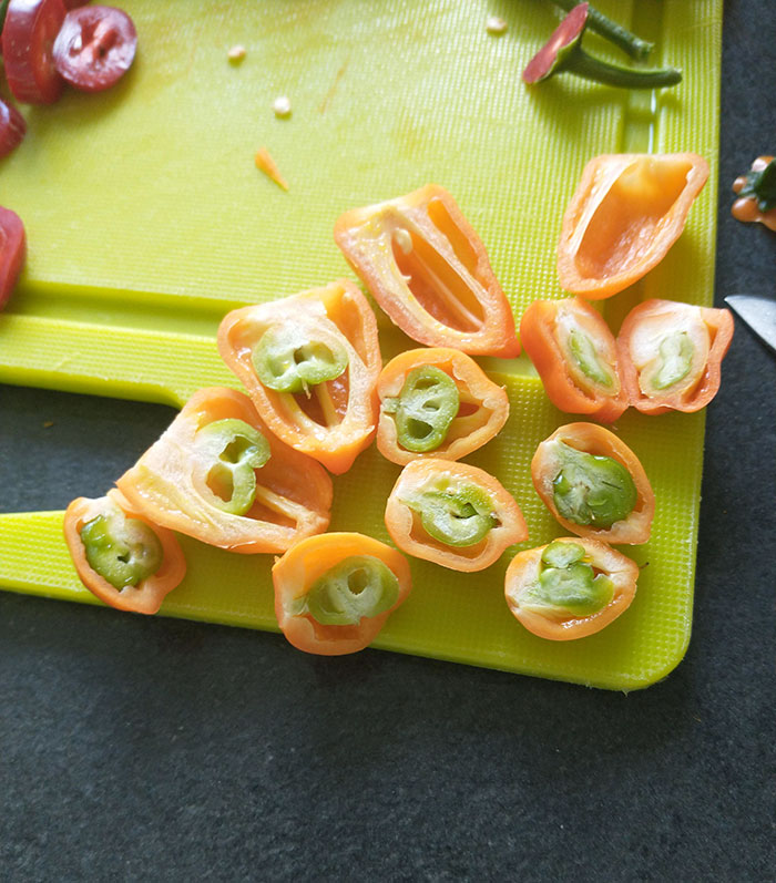 Nearly All The Fruit On My Habanero Grew A Second Pepper Inside Them