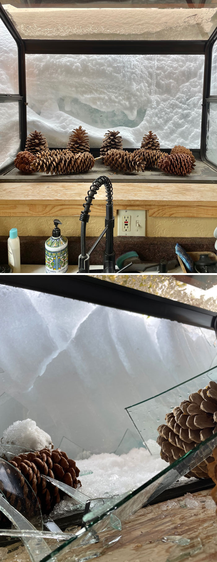 How It Started. How It’s Going After The Snowstorm In Lake Tahoe (California)