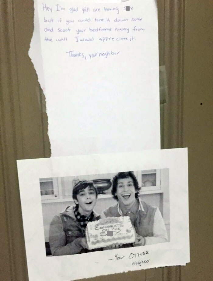 Neighbor Had A Note On Their Door, I Had A Follow-Up Note