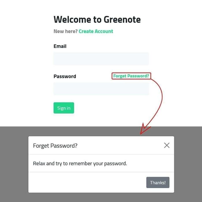 I Programmed The Forgot Password Button Boss