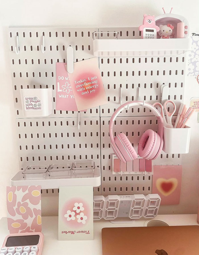 A Pegboard Is Mega Customizable, Giving You A Pinterest-Worthy Setup