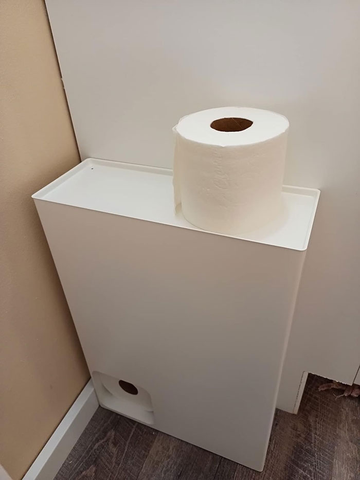 This Toilet Paper Stocker Sorts Out Your Tp Stack That Will Inevitably Become An Avalanche