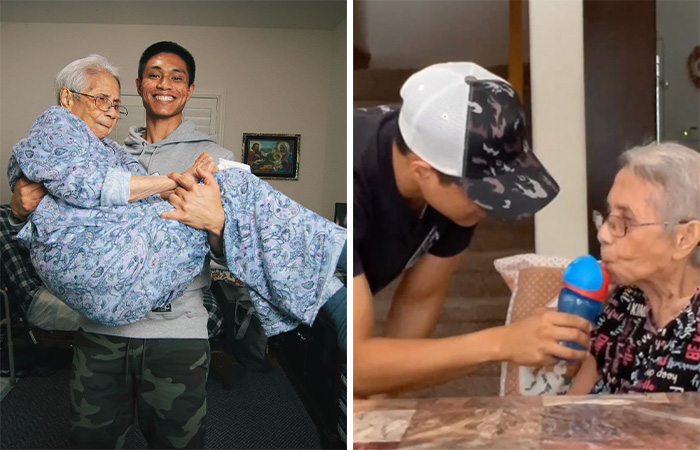 Young Man Shares Heartwarming Snippets From His Daily Life As 96 Y.O. Grandma’s Full-Time Caretaker