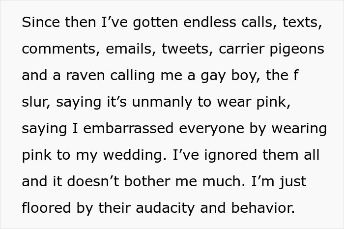 Bride And Groom Wear Lilac And Pink, Groom’s Family Decides That This Is An Issue Bride And Groom Wear Lilac And Pink, Groom’s Family Decides That This Is An Issue