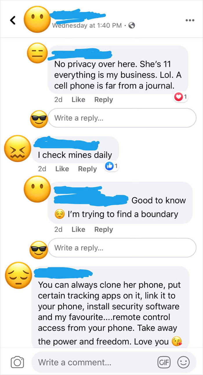 Found On A Fb Post Asking About The Privacy Of A 13 Year Old. Yikes!