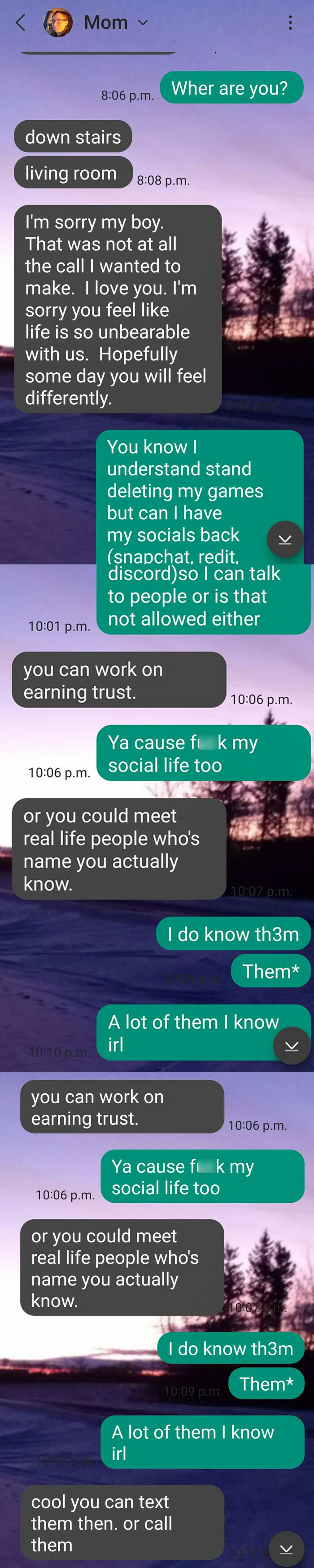 My Parents Will Lock My Phone And/Or My WiFi Via An App Called "Family Link" (They Can Also Track Me, Monitor My Screen Time+what Is Open)(Also I Need An Parent Password To Be Entered Whenever I Want To Login To Something)