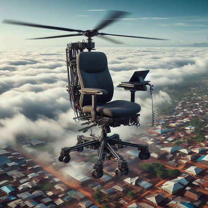 With The Help Of AI, I Made Nigerian Office Chairs Take To The Skies