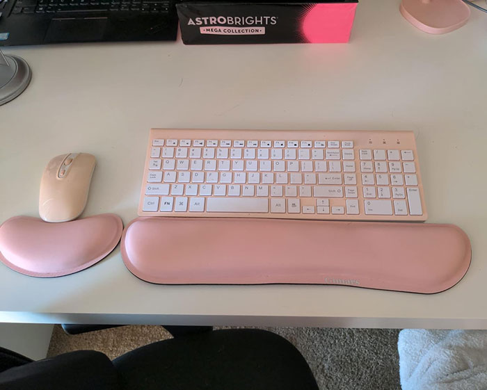 Give Your Poor Wrists A Break With The Fabric Keyboard Wrist Rest Set! Because Typing Shouldn't Be A Pain In The Wrist (But Let's Be Real, It Often Is)
