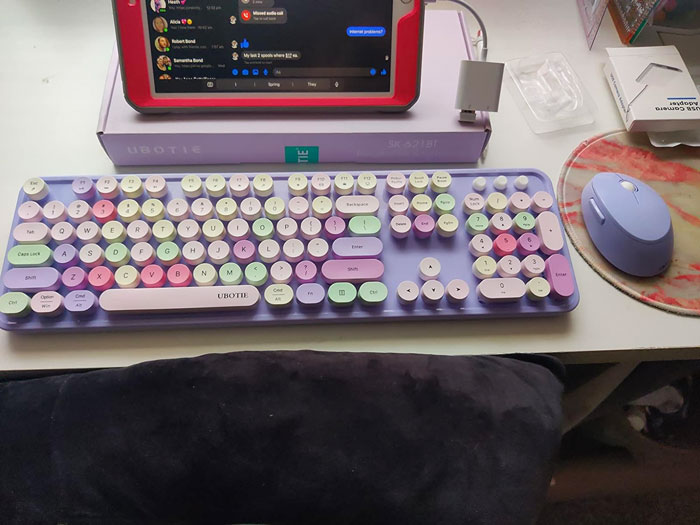 Blast From The Past Meets Modern Productivity With The Retro Inspired Colorful Keyboard And Mouse - A Fun And Functional Duo That's Sure To Brighten Up Your Workspace