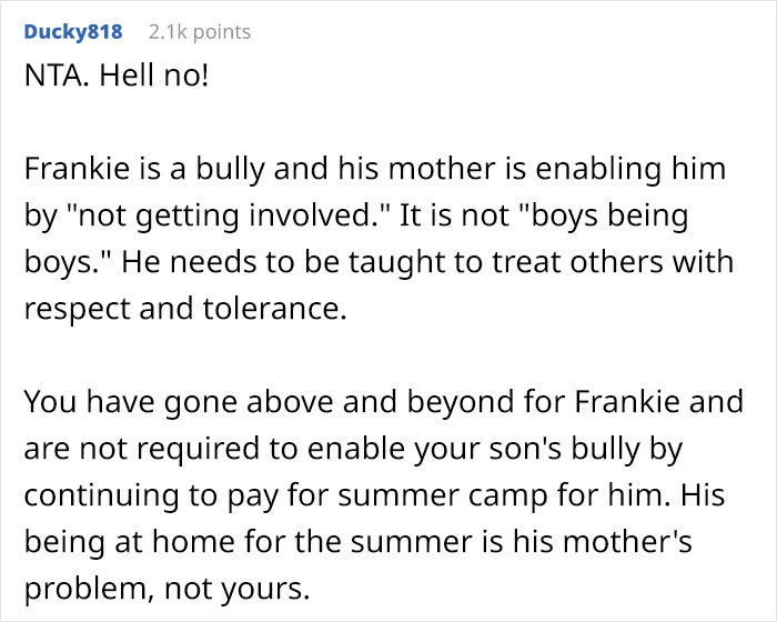 Woman Teaches Her Gay Son’s Bully A Lesson By No Longer Sponsoring His Camp Woman Teaches Her Gay Son’s Bully A Lesson By No Longer Sponsoring His Camp