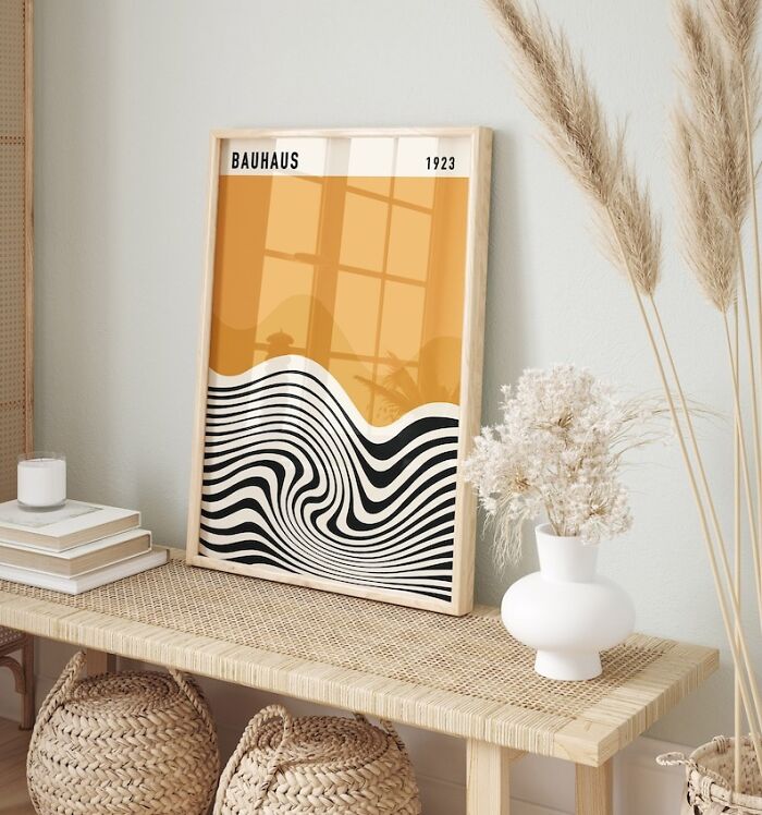 Elevate Your Space With Geometric Grace; Embodying The Essence Of Bauhaus, Where Simplicity And Function Dance In Aesthetic Harmony.