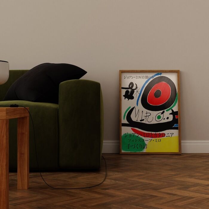 Transform Your Abode's Vibe With A Piece Of Exhibition History, Where Spanish Surrealism Meets Japanese Craftsmanship In A Dance Of Color And Form.