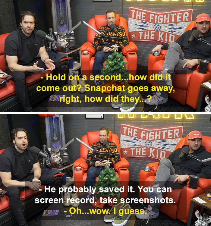 The Moment Chris D'elia Realizes Snaps Don't Really Disappear