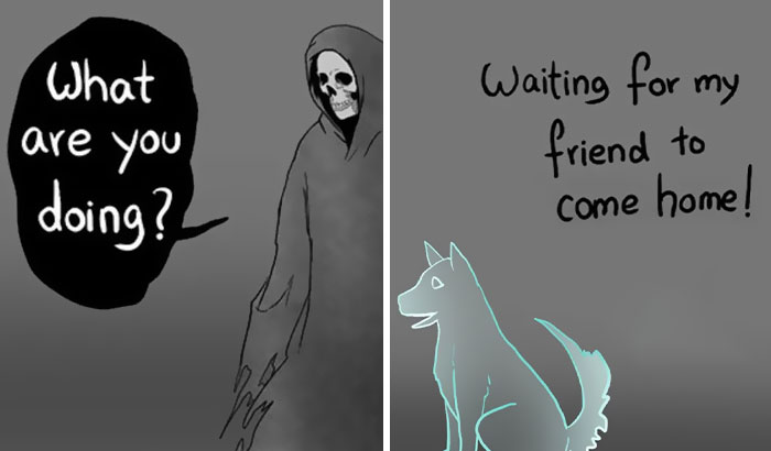Artist Who Made People Cry With Her Grim Reaper Animal Comics Is Back With New Tearjerkers