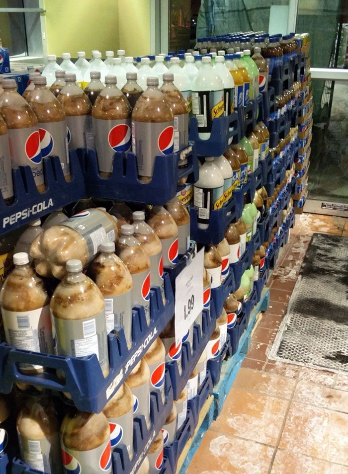 It Was So Cold In Ottawa Last Month That The Soft Drinks In The Foyer Of This Supermarket Froze