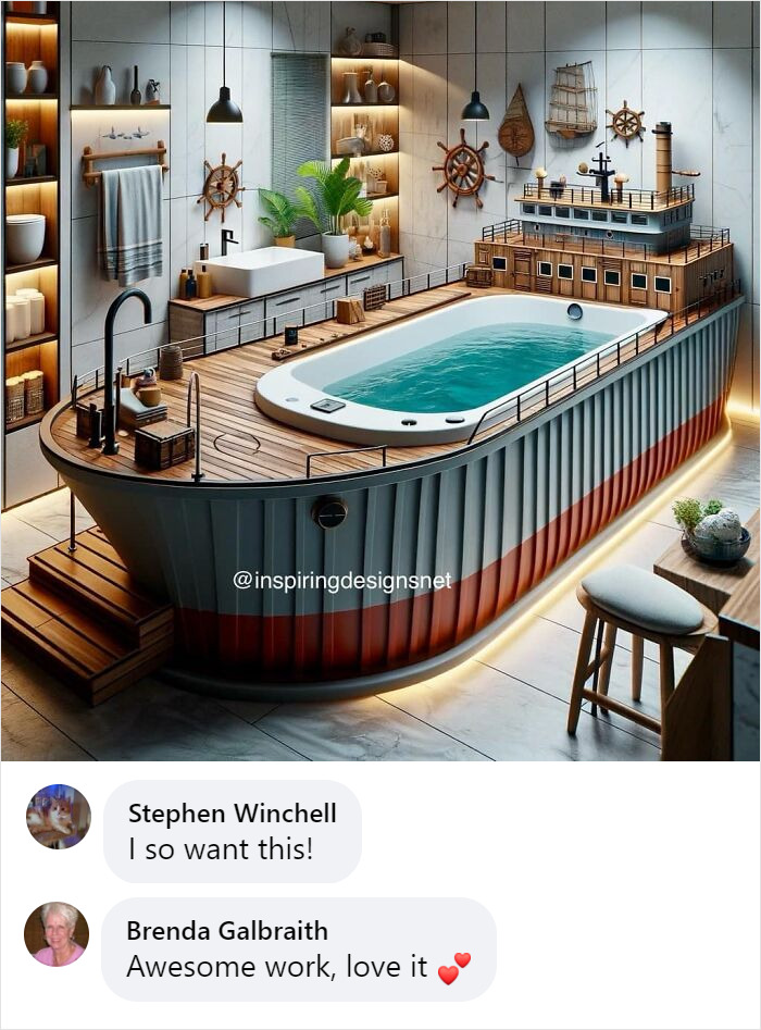 A Cargo Ship Bathtub!