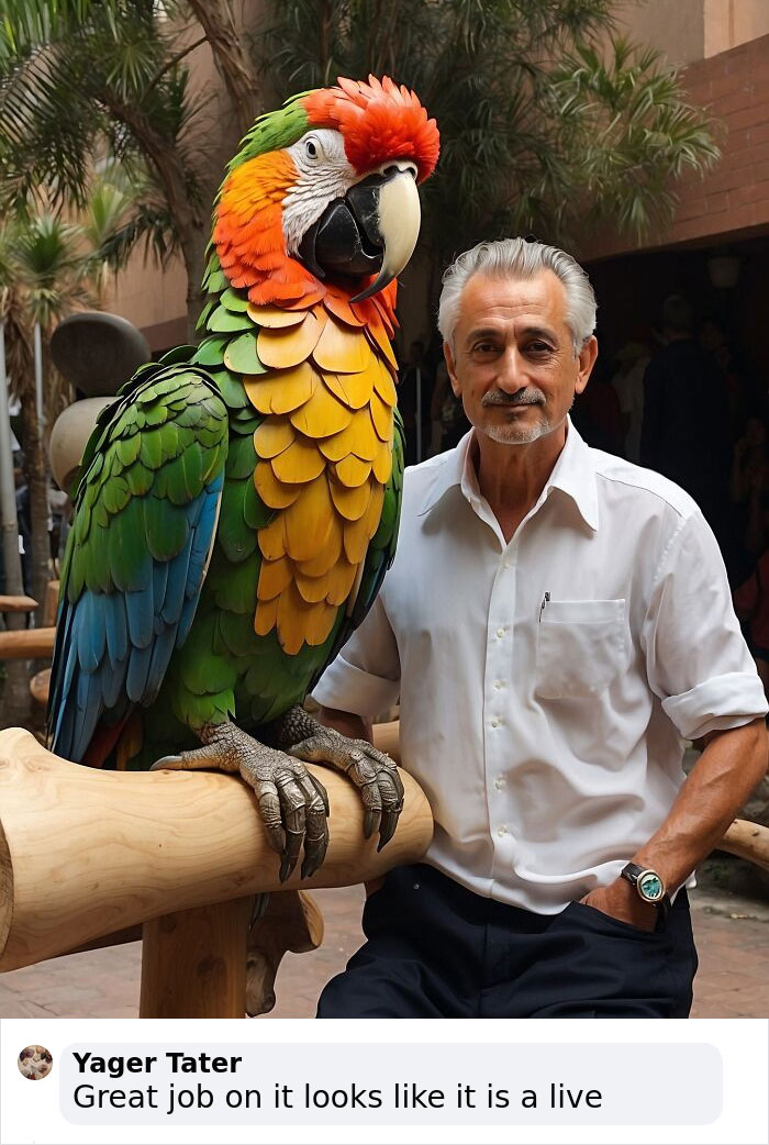 My Husband Has Made A Statue Of An Parrot, But He Is Very Upset Because Thinks That It Is Not A Good One , Let’s Appreciate His Work