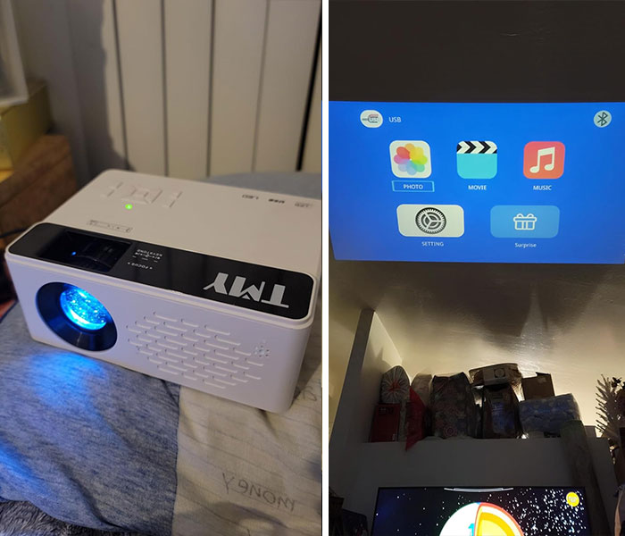 Cue The Cozy Vibes And Pop Some Popcorn Because The Tmy Mini Projector's Got Enough Lumens To Outshine The Darkest Of Days