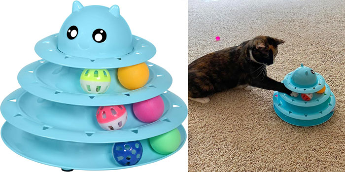 An Ultra-Strong Roller Toy To Keep Your Cat Entertained, Active, And Away From Your Furniture - Ideal For Those 'Home Alone' Days.