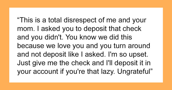 “His Anger Was Out Of Line”: Dad Wants Daughter To Deposit Christmas Check, Loses It As She Doesn’t