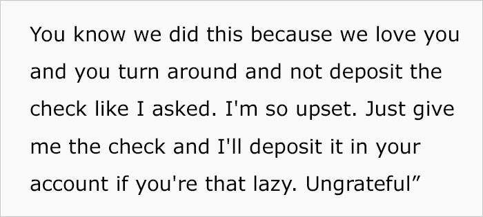 &ldquo;His Anger Was Out Of Line&rdquo;: Dad Wants Daughter To Deposit Christmas Check, Loses It As She Doesn&rsquo;t